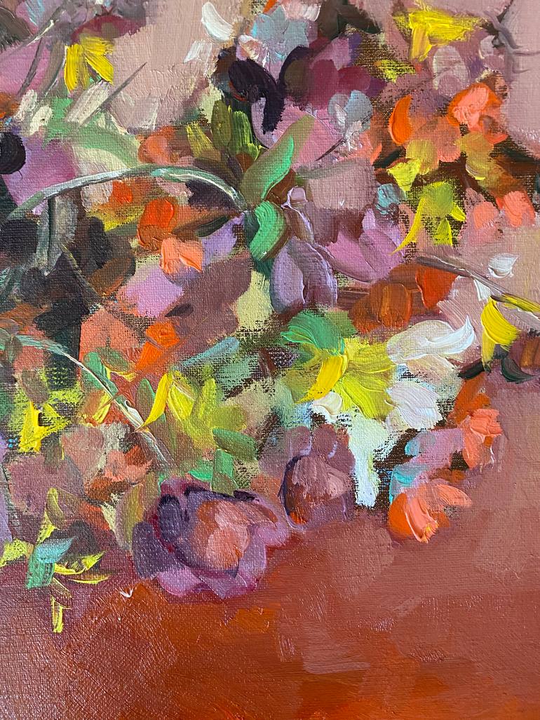 Original Figurative Floral Painting by Géraldine Moralès