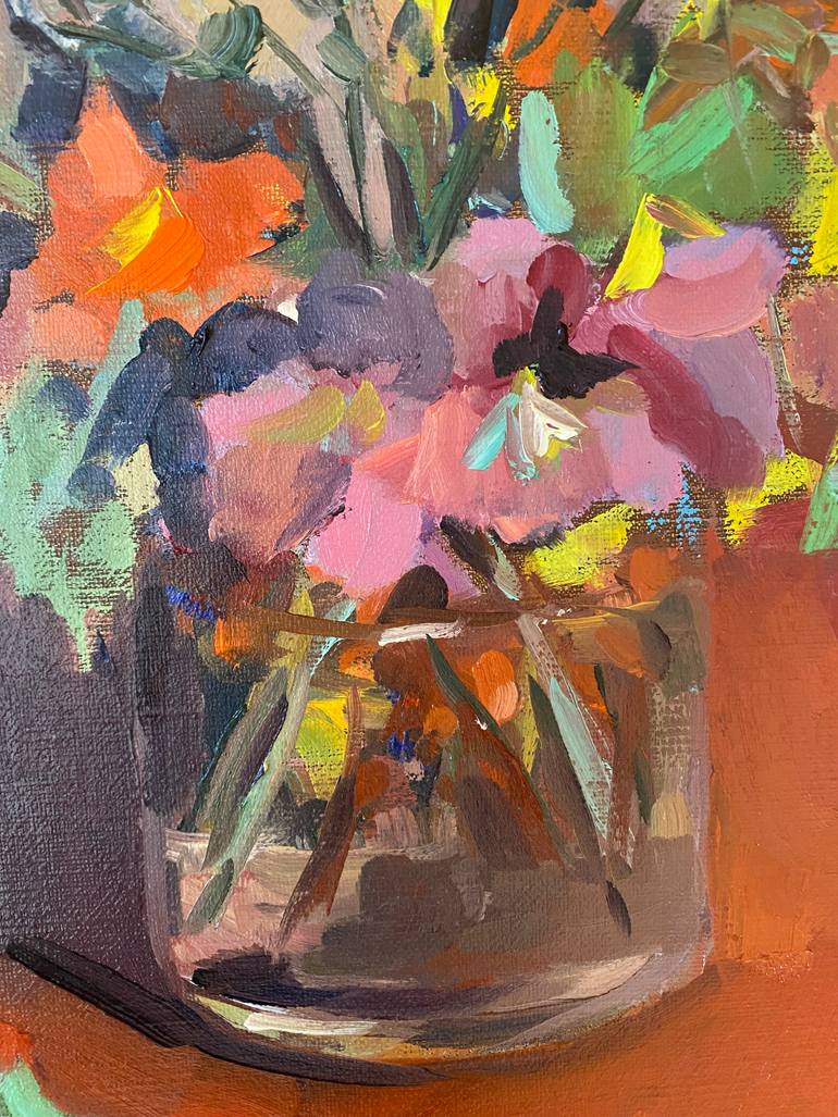 Original Figurative Floral Painting by Géraldine Moralès