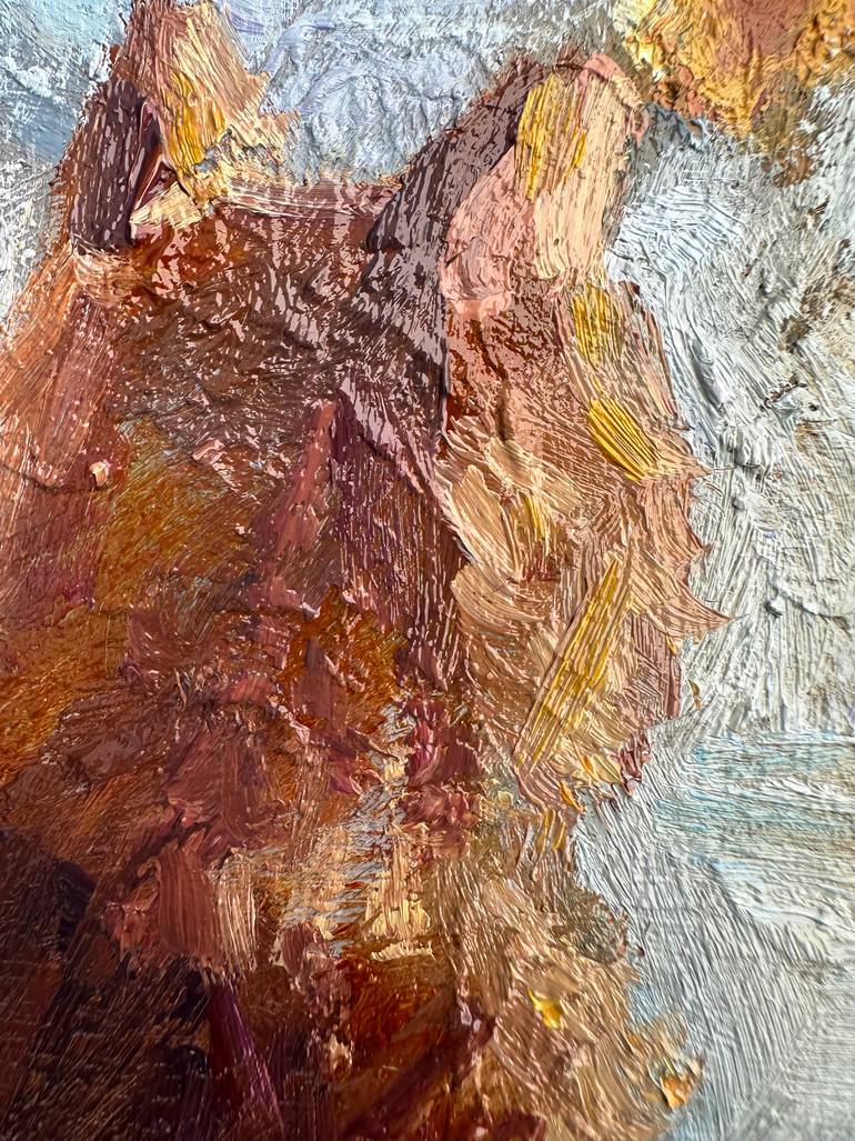 Original Color Field Painting Cats Painting by Natalia Azarna