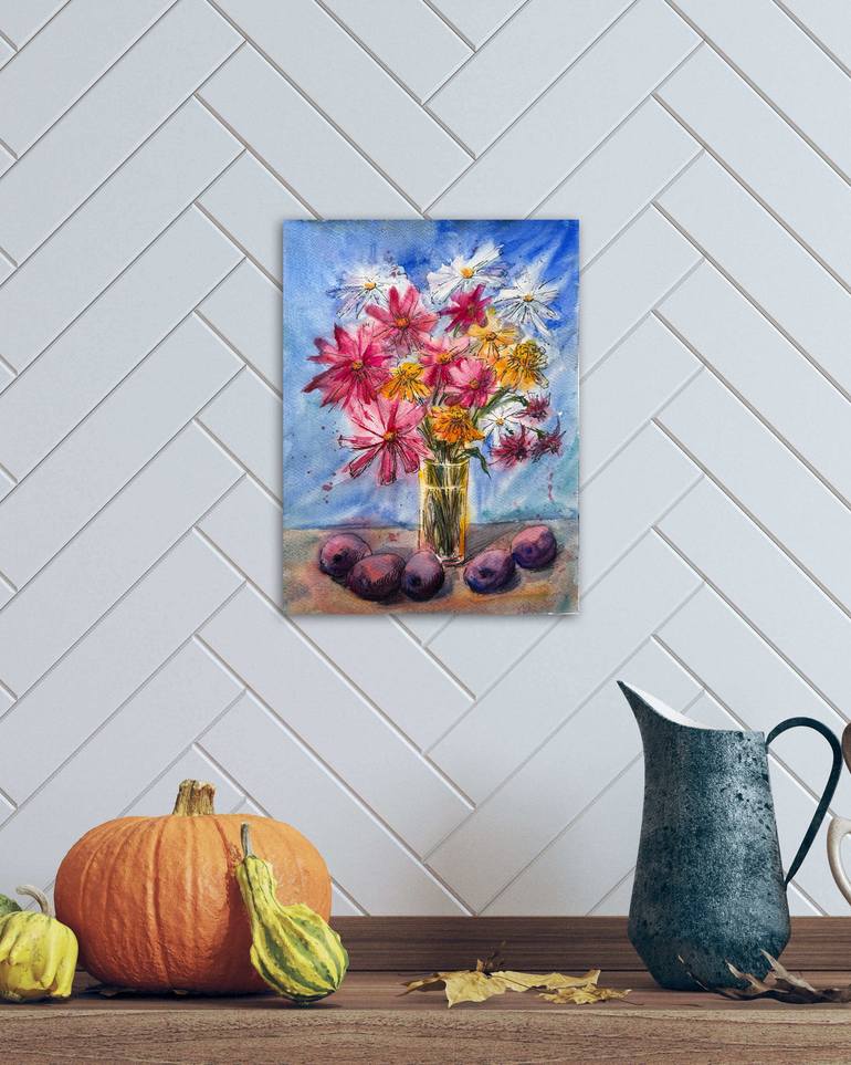 Original Color Field Painting Still Life Painting by Natalia Azarna