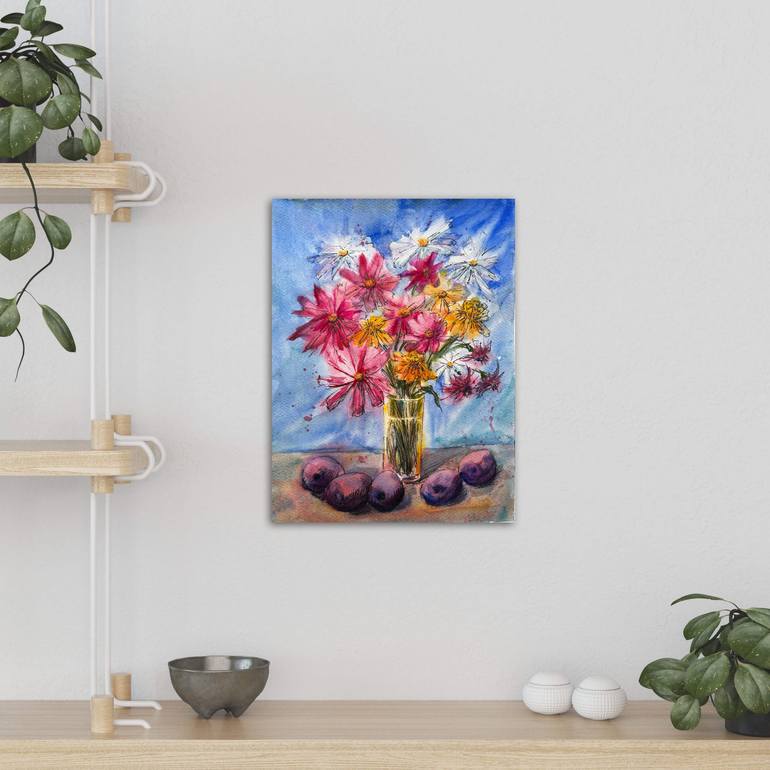 Original Color Field Painting Still Life Painting by Natalia Azarna