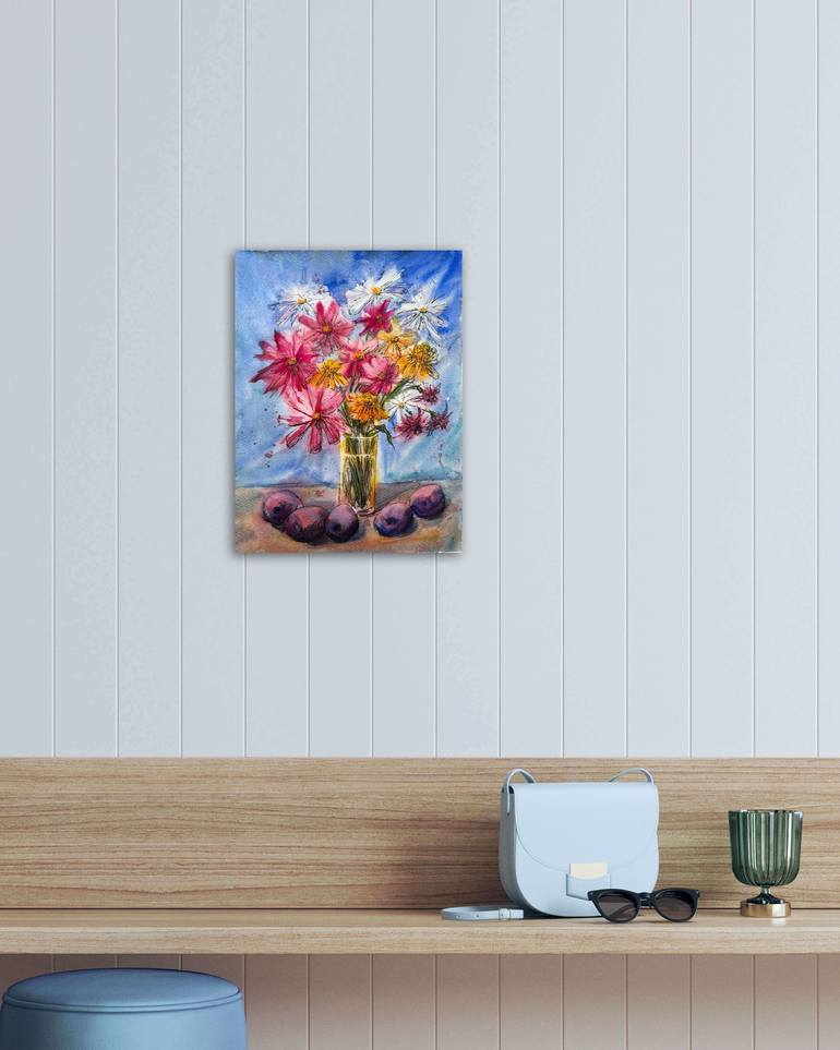 Original Color Field Painting Still Life Painting by Natalia Azarna