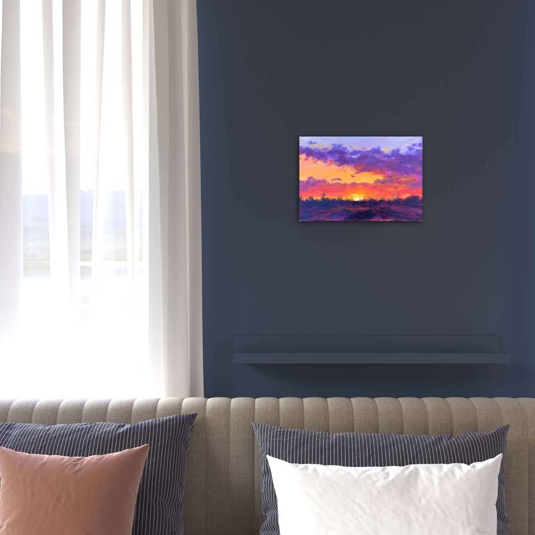 Original Expressionism Landscape Painting by Natalia Azarna