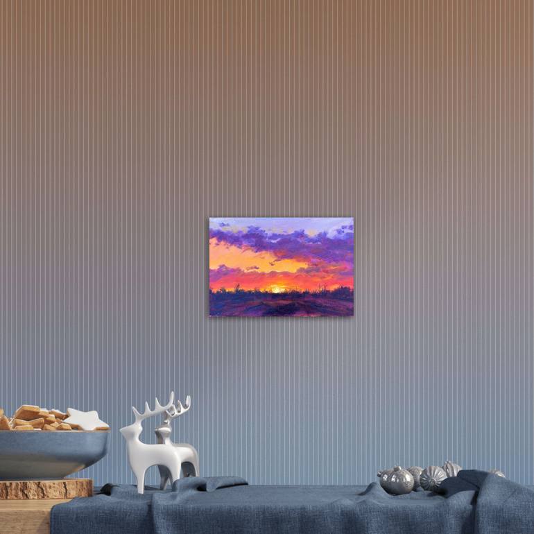 Original Expressionism Landscape Painting by Natalia Azarna