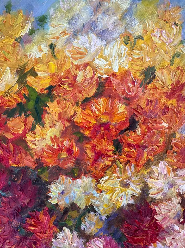 Original Color Field Painting Botanic Painting by Natalia Azarna