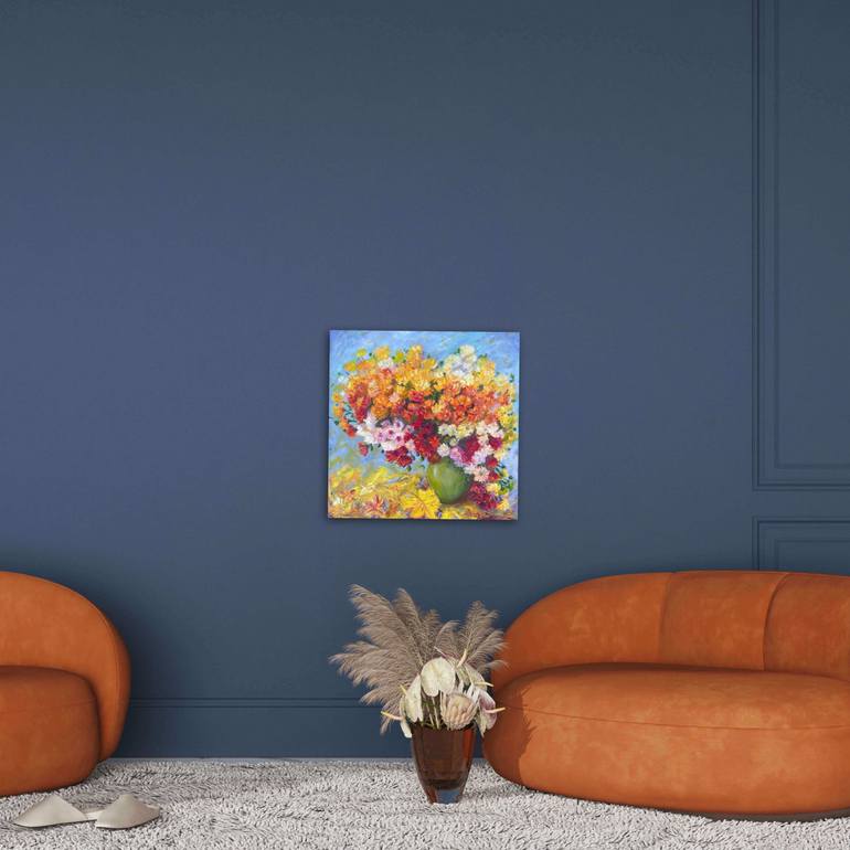 Original Color Field Painting Botanic Painting by Natalia Azarna