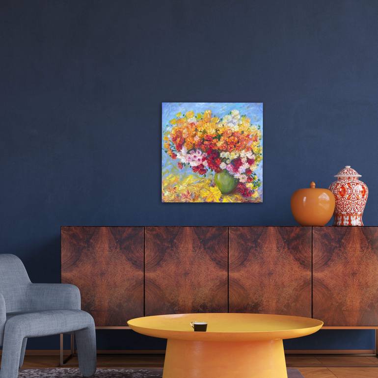 Original Color Field Painting Botanic Painting by Natalia Azarna