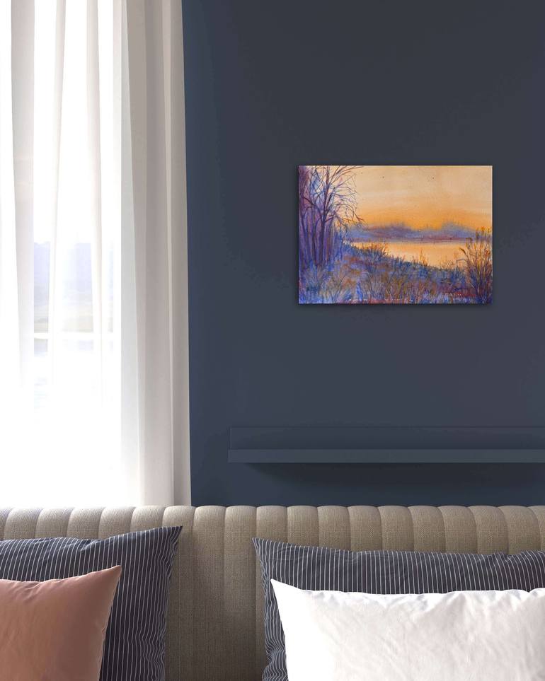 Original Romanticism Landscape Painting by Natalia Azarna