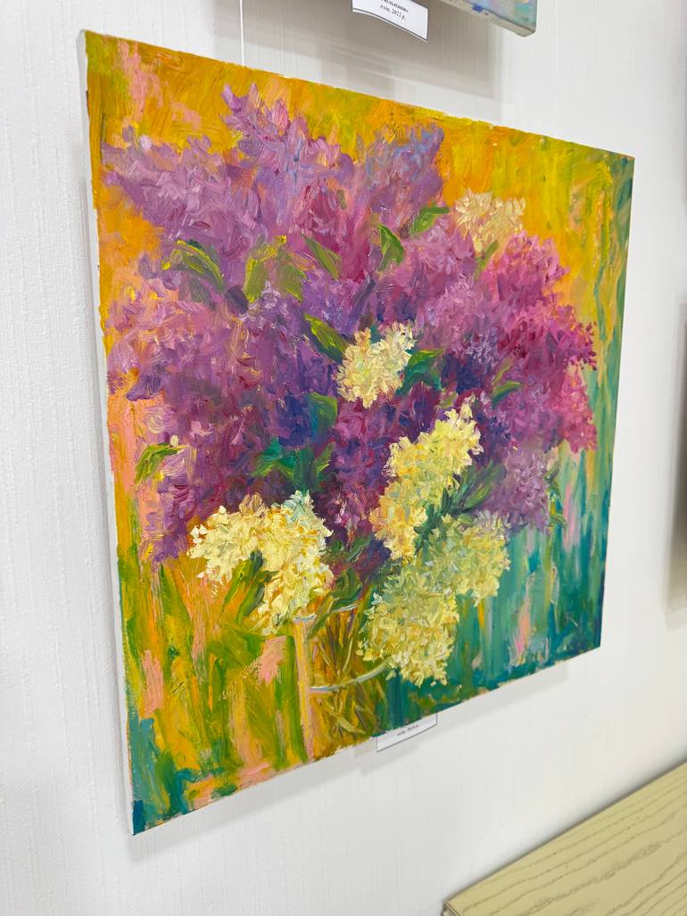 Original Color Field Painting Botanic Painting by Natalia Azarna