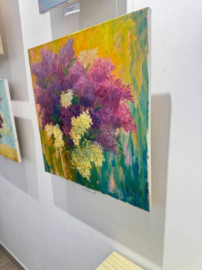 Original Color Field Painting Botanic Painting by Natalia Azarna