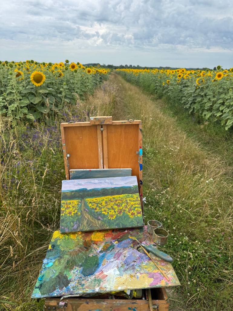 Original Romanticism Landscape Painting by Natalia Azarna