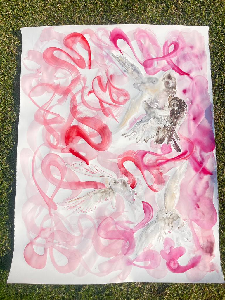 Original Abstract Expressionism Abstract Painting by Birdie A