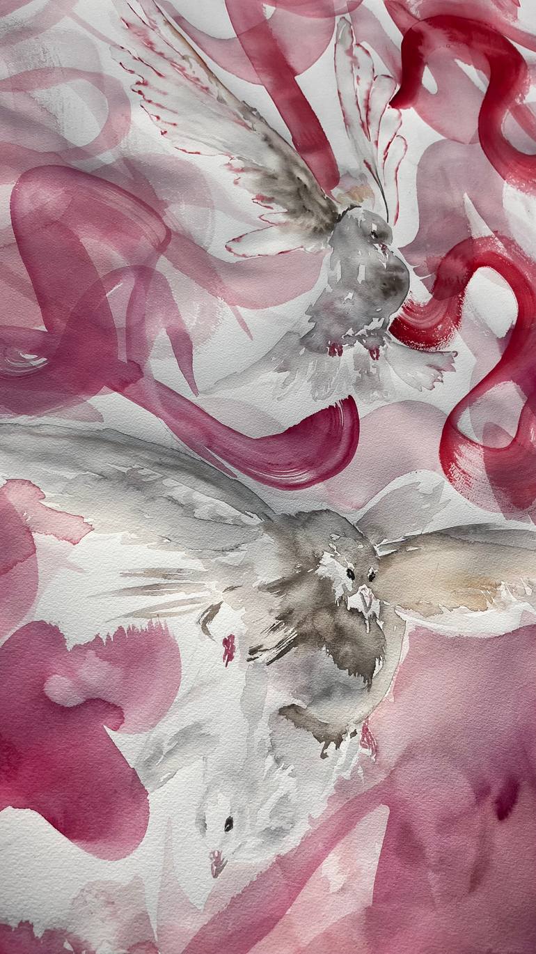 Original Abstract Expressionism Abstract Painting by Birdie A