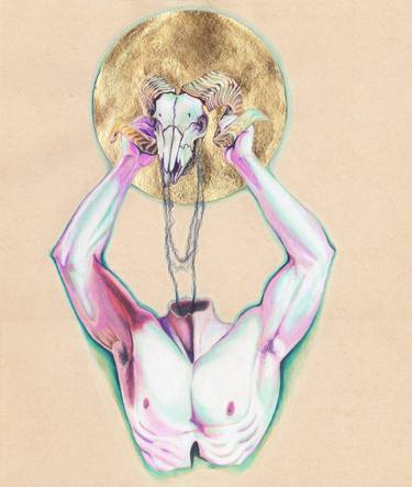 Print of Mortality Mixed Media by KH Ceci