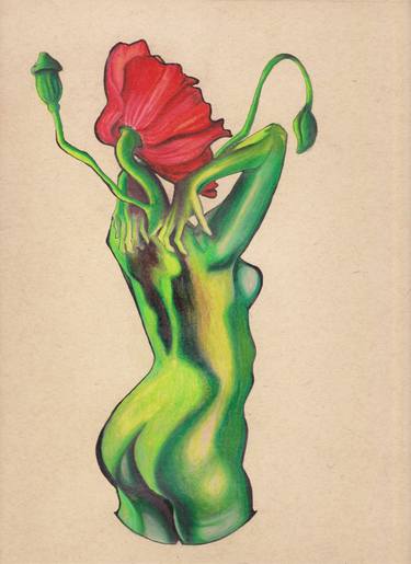 Print of Figurative Nude Mixed Media by KH Ceci