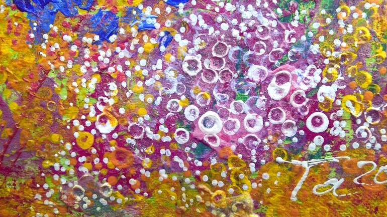 Original Abstract Expressionism Garden Painting by Tetiana Chebrova