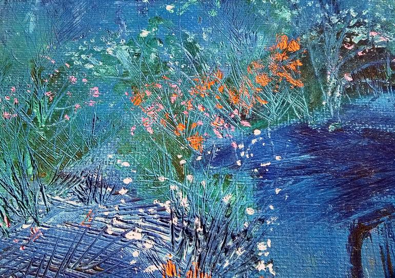 Original Abstract Expressionism Landscape Painting by Tetiana Chebrova