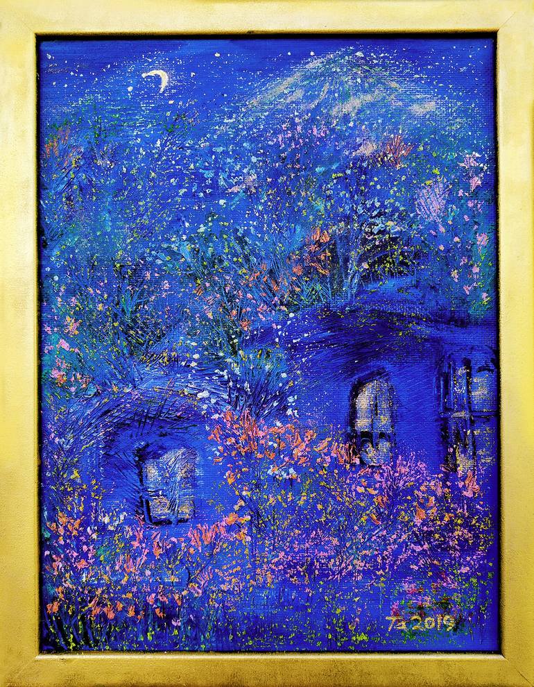 Original Abstract Expressionism Landscape Painting by Tetiana Chebrova