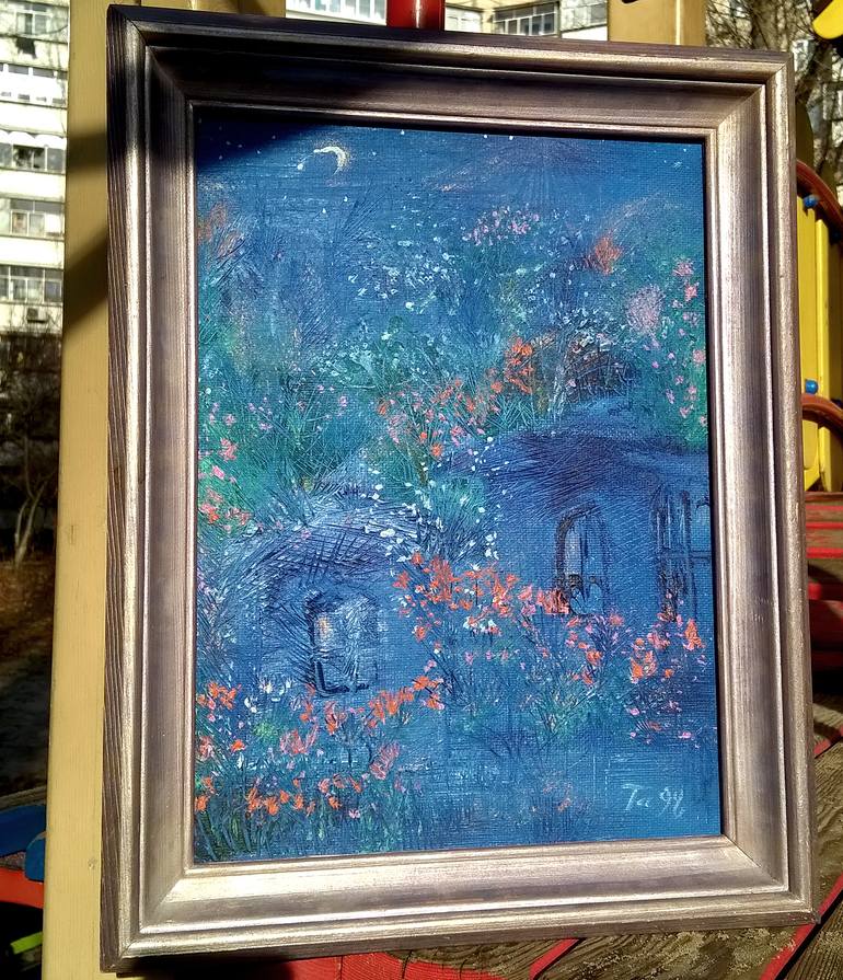 Original Abstract Expressionism Landscape Painting by Tetiana Chebrova