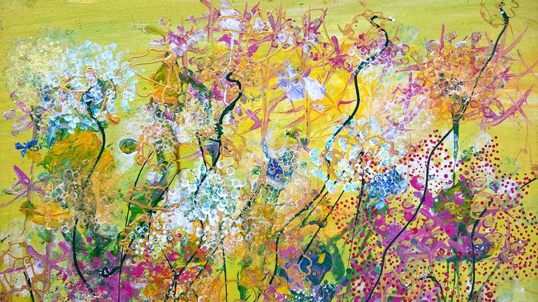 Original Abstract Expressionism Floral Painting by Tetiana Chebrova