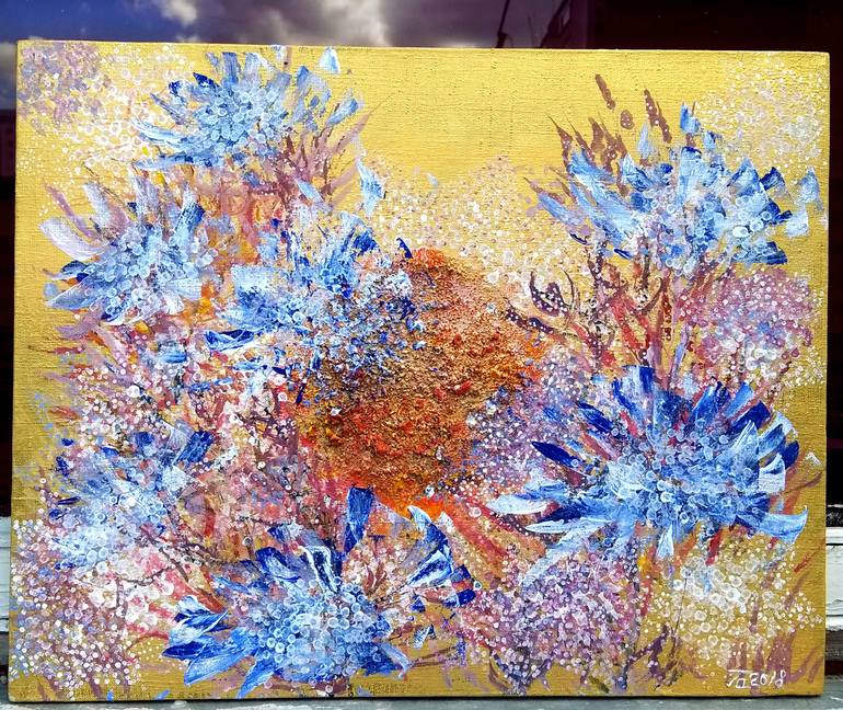 Original Abstract Floral Painting by Tetiana Chebrova