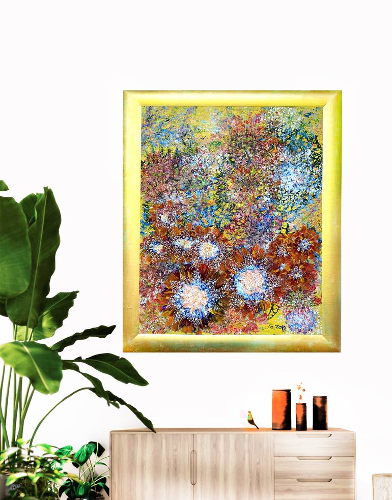 Original Abstract Floral Painting by Tetiana Chebrova