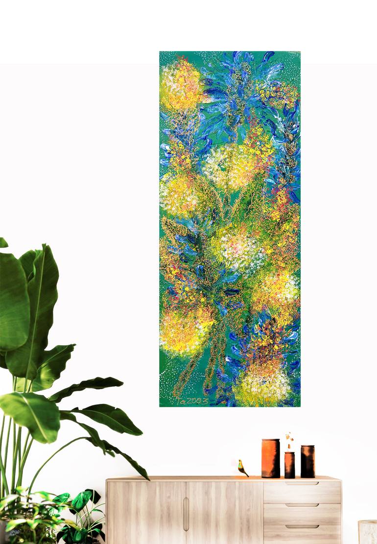 Original Abstract Expressionism Floral Painting by Tetiana Chebrova