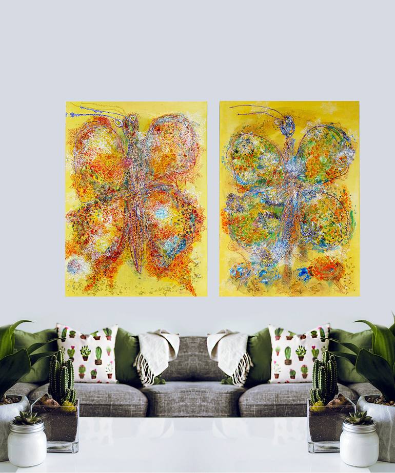 Original Abstract Expressionism Love Painting by Tetiana Chebrova