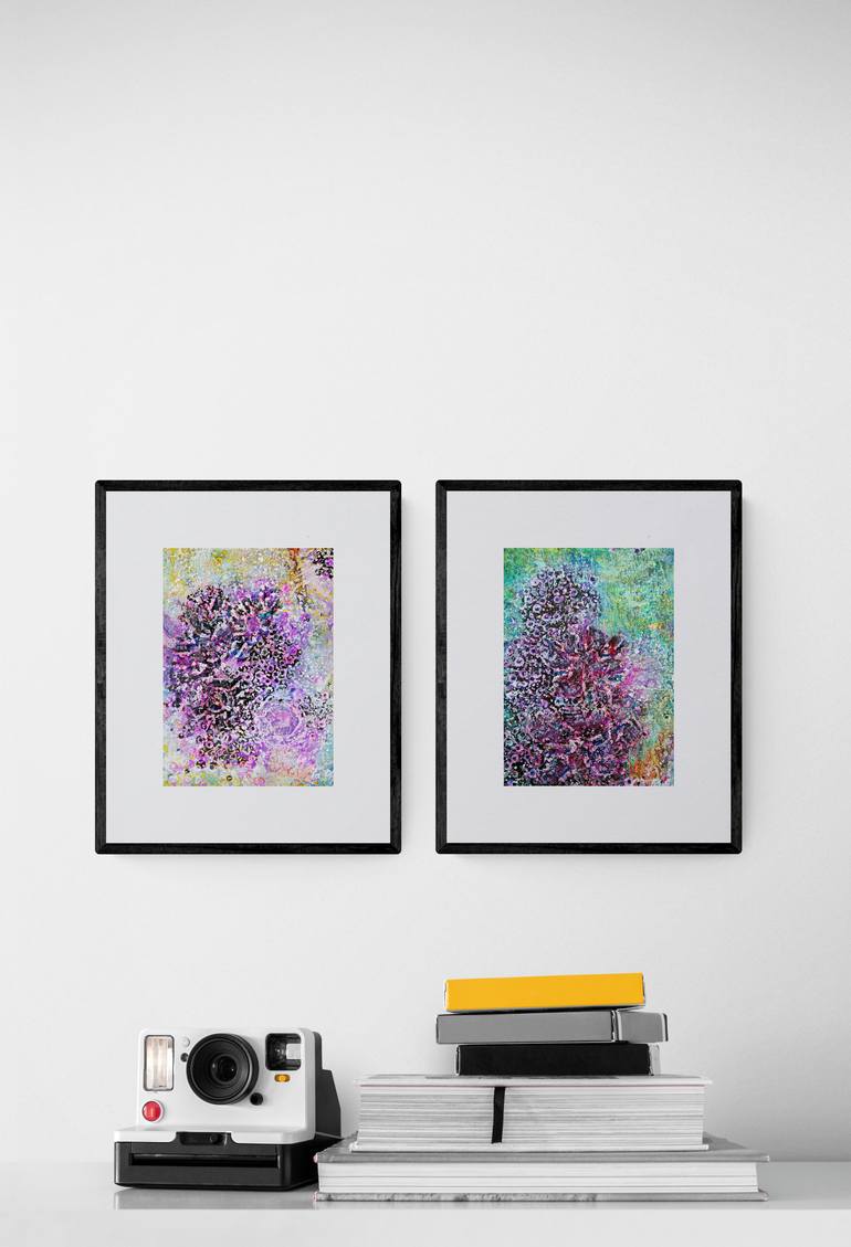 Original Abstract Floral Painting by Tetiana Chebrova