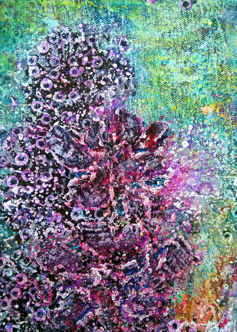 Original Abstract Floral Painting by Tetiana Chebrova