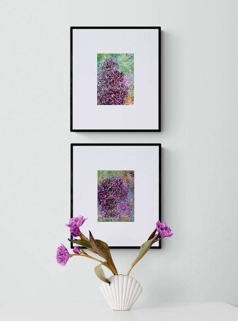 Original Abstract Floral Painting by Tetiana Chebrova