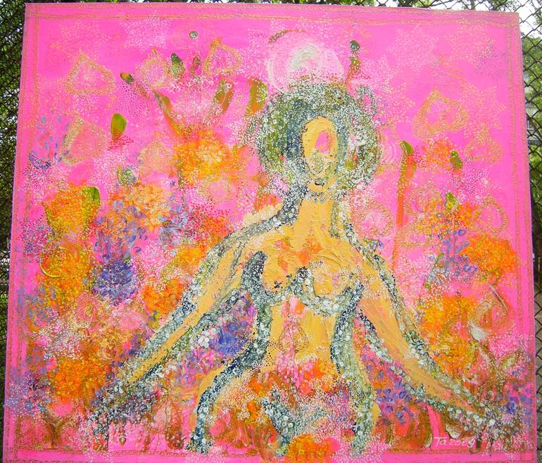 Original Abstract Expressionism Nude Painting by Tetiana Chebrova