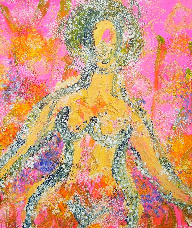 Original Abstract Expressionism Nude Painting by Tetiana Chebrova