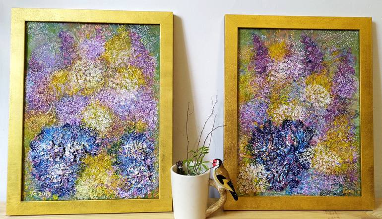 Original Abstract Expressionism Floral Painting by Tetiana Chebrova