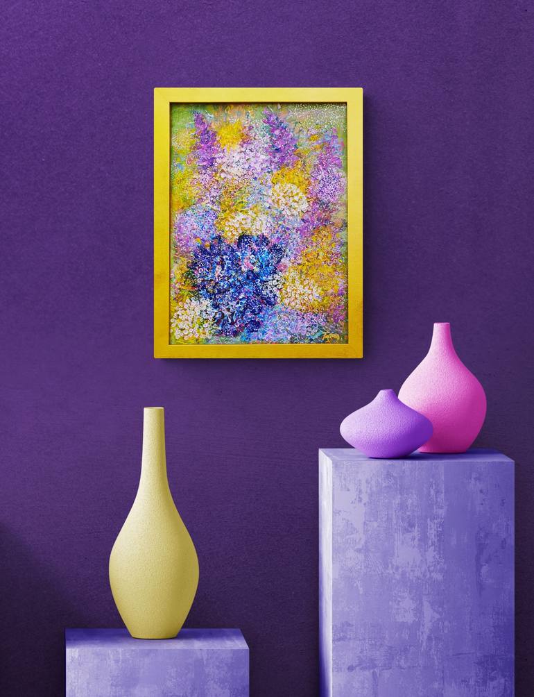 Original Abstract Expressionism Floral Painting by Tetiana Chebrova