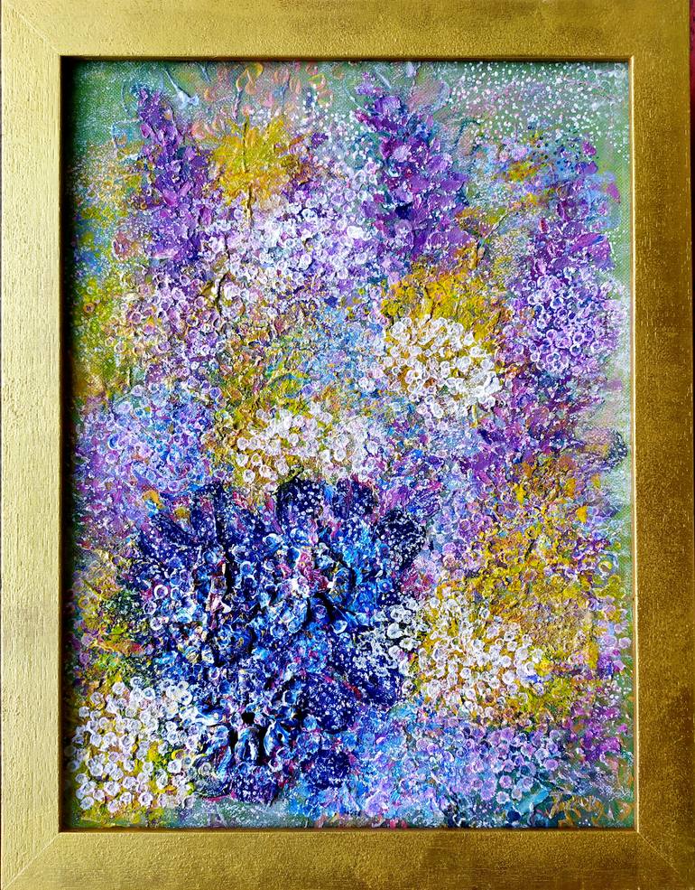 Original Abstract Expressionism Floral Painting by Tetiana Chebrova