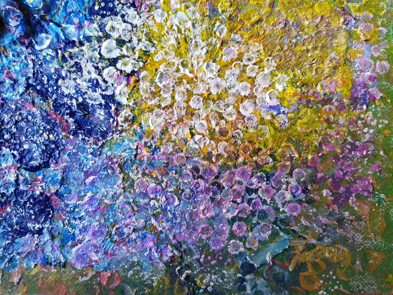 Original Abstract Expressionism Floral Painting by Tetiana Chebrova