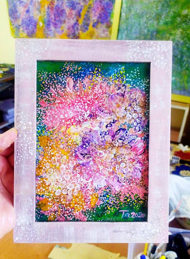 Original Abstract Floral Painting by Tetiana Chebrova