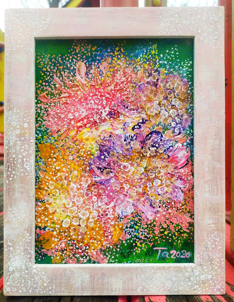 Original Abstract Floral Painting by Tetiana Chebrova