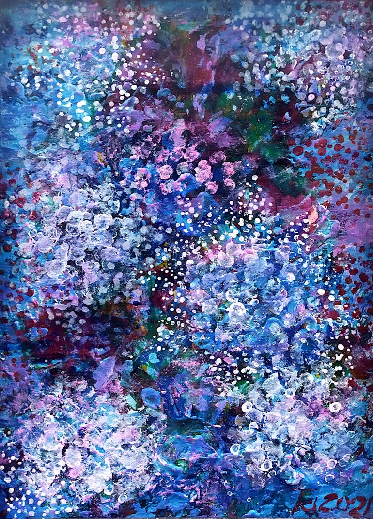 Original Abstract Floral Painting by Tetiana Chebrova