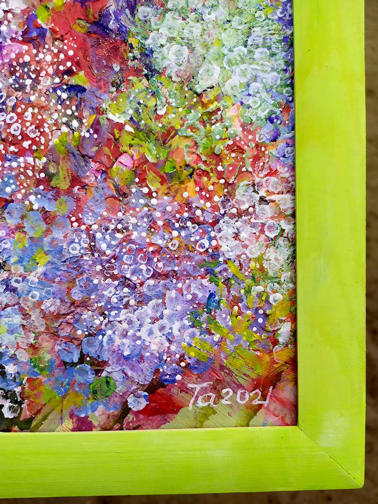 Original Abstract Expressionism Floral Painting by Tetiana Chebrova