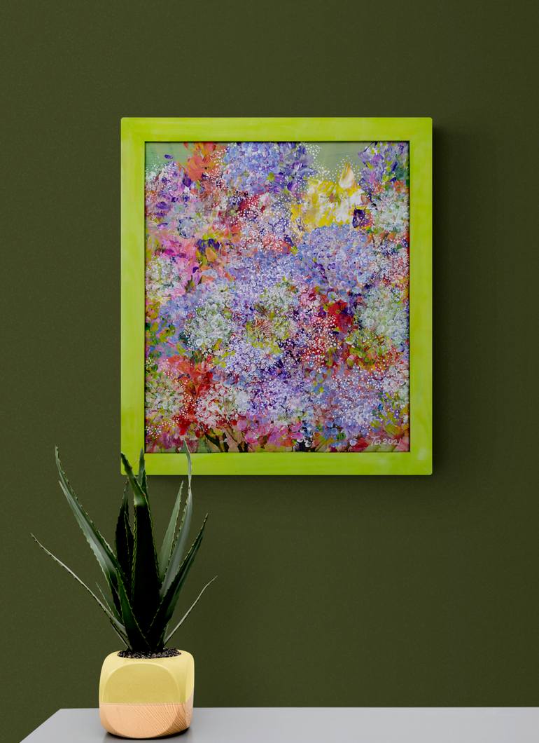 Original Abstract Expressionism Floral Painting by Tetiana Chebrova
