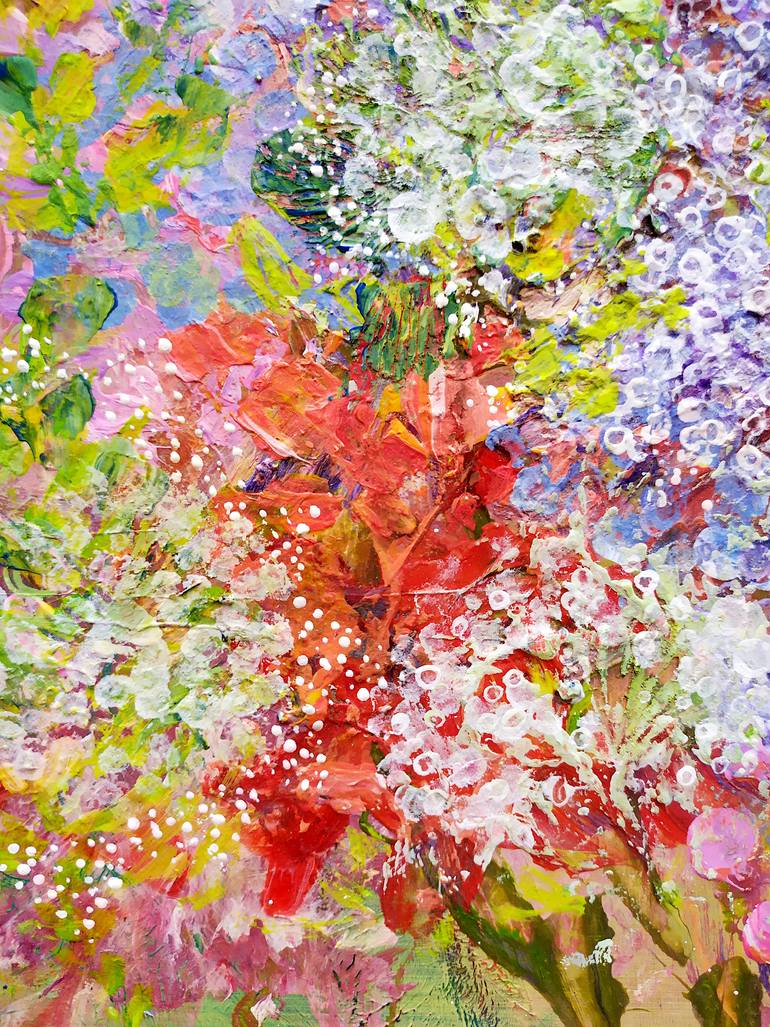 Original Abstract Expressionism Floral Painting by Tetiana Chebrova