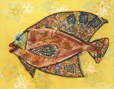 Print of Abstract Expressionism Fish Paintings by Tetiana Chebrova