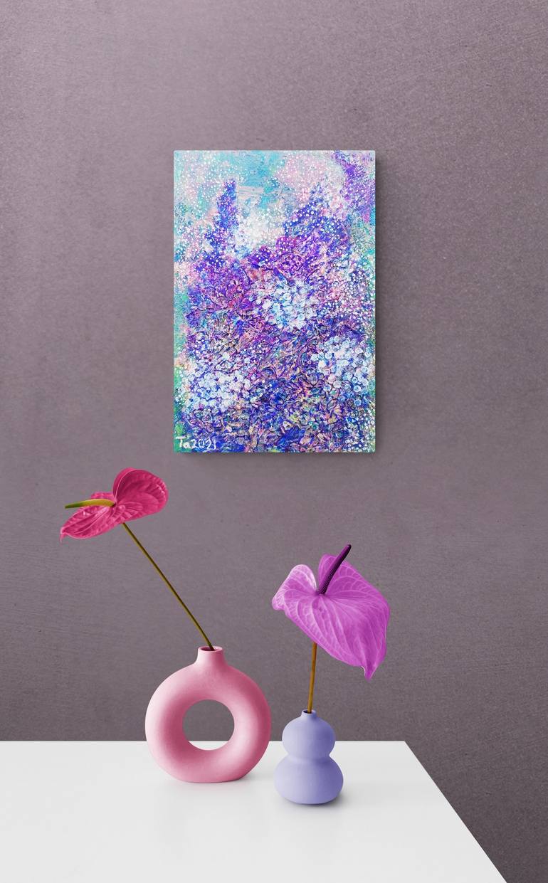 Original Abstract Floral Painting by Tetiana Chebrova