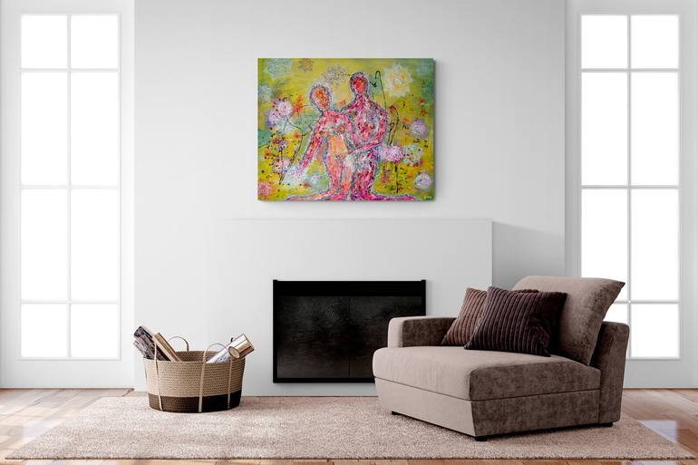 Original Abstract Expressionism Love Painting by Tetiana Chebrova