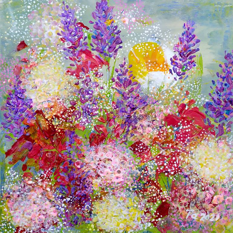 Original Abstract Expressionism Landscape Painting by Tetiana Chebrova