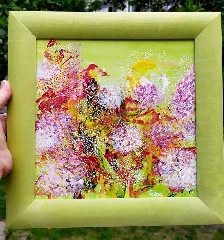 Original Abstract Expressionism Botanic Painting by Tetiana Chebrova