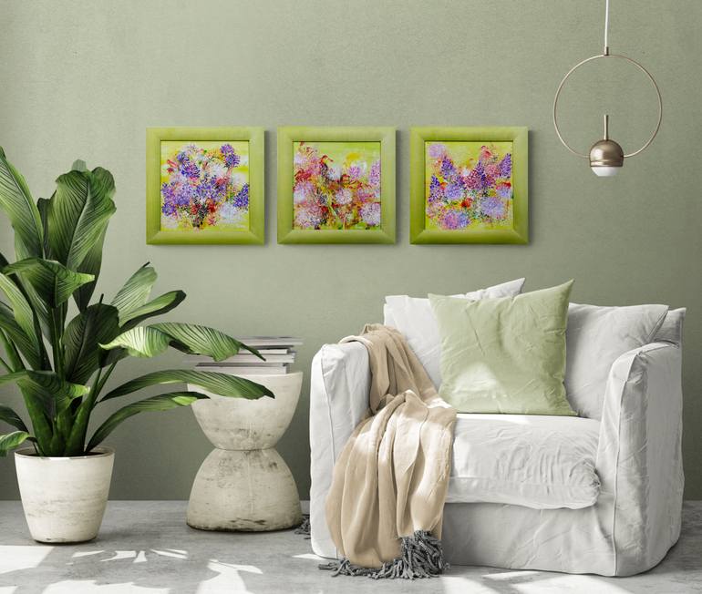Original Abstract Expressionism Botanic Painting by Tetiana Chebrova