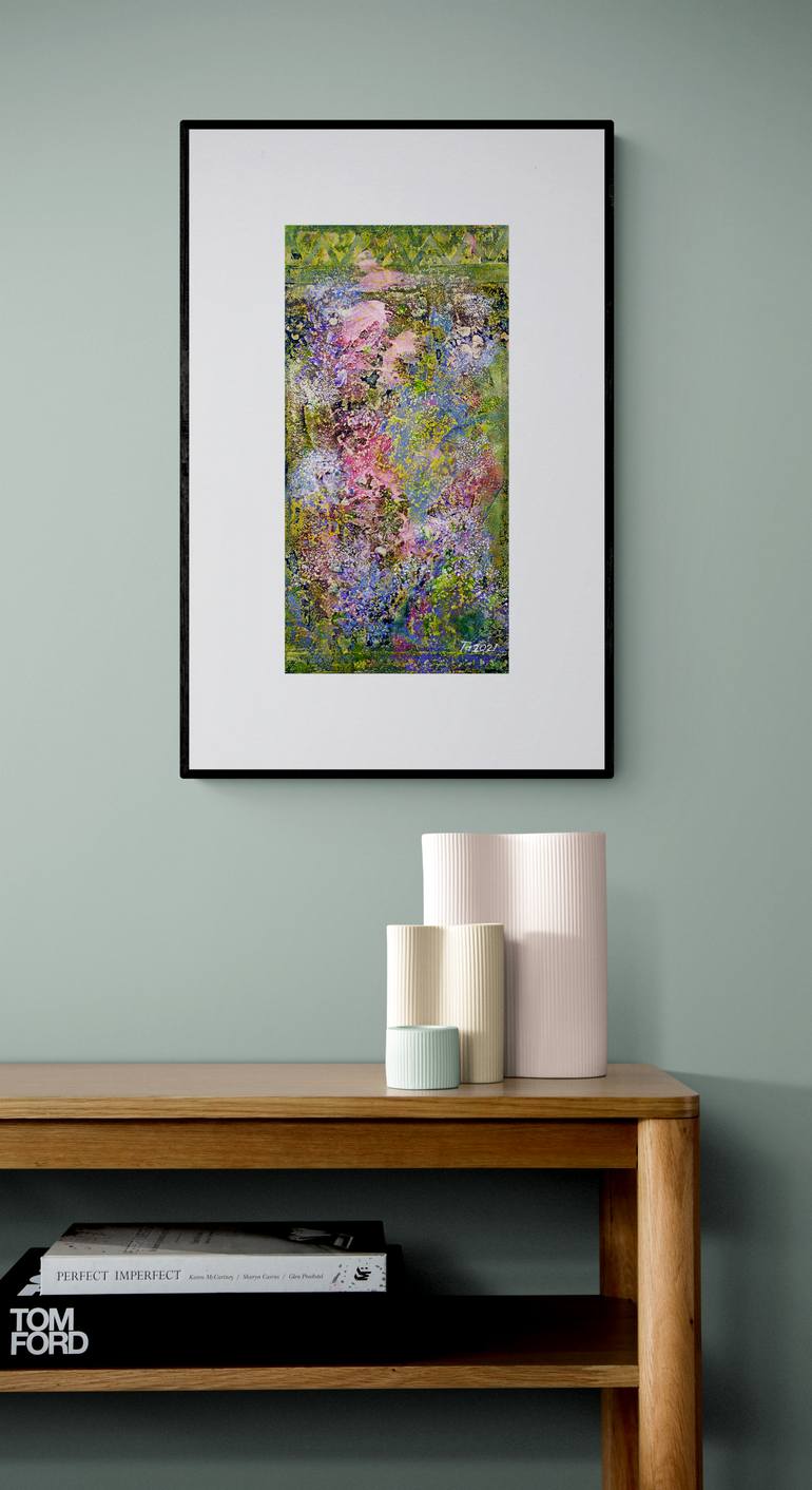 Original Abstract Garden Painting by Tetiana Chebrova